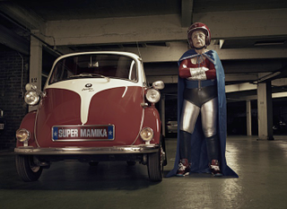 Illustration for article titled Artist turns his grandmother into a superhero to cheer her (and us) up